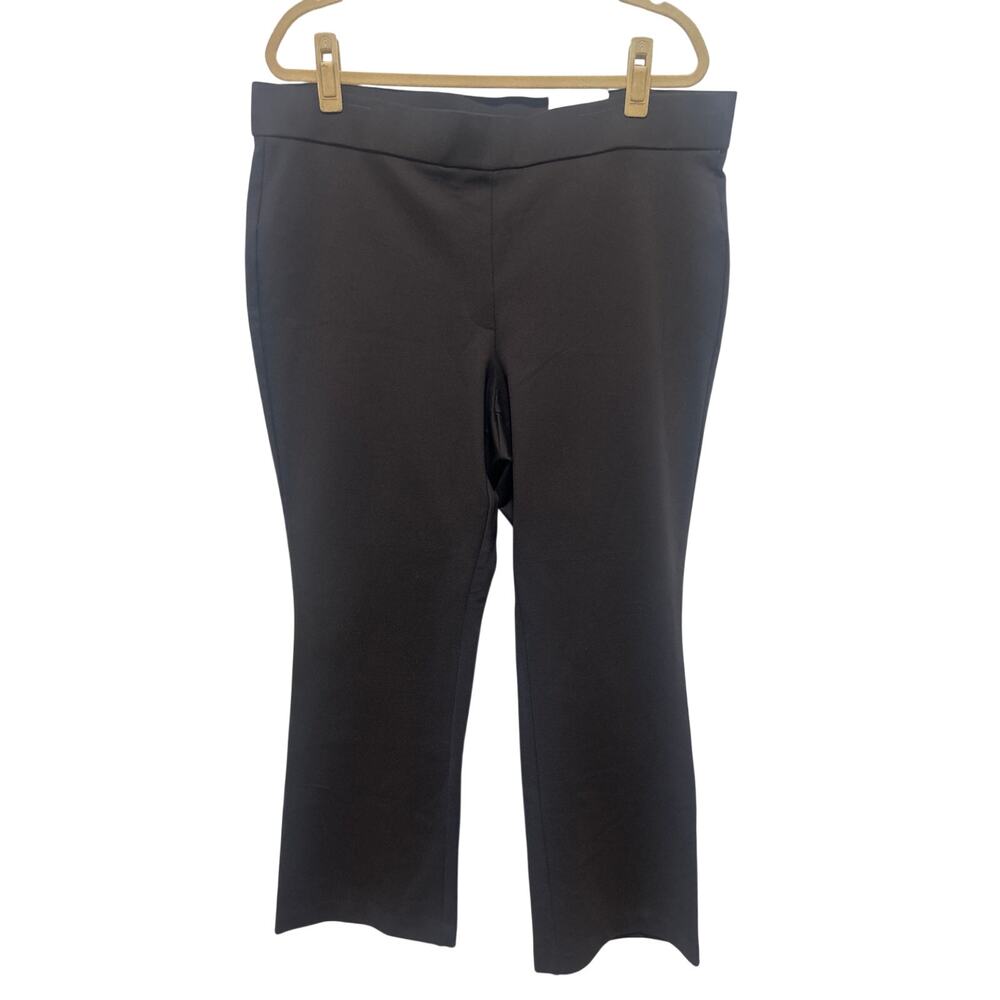 Rafaella Chocolate Brown Bootcut Pull-on Stretch Academia Career Pants 1X NWT